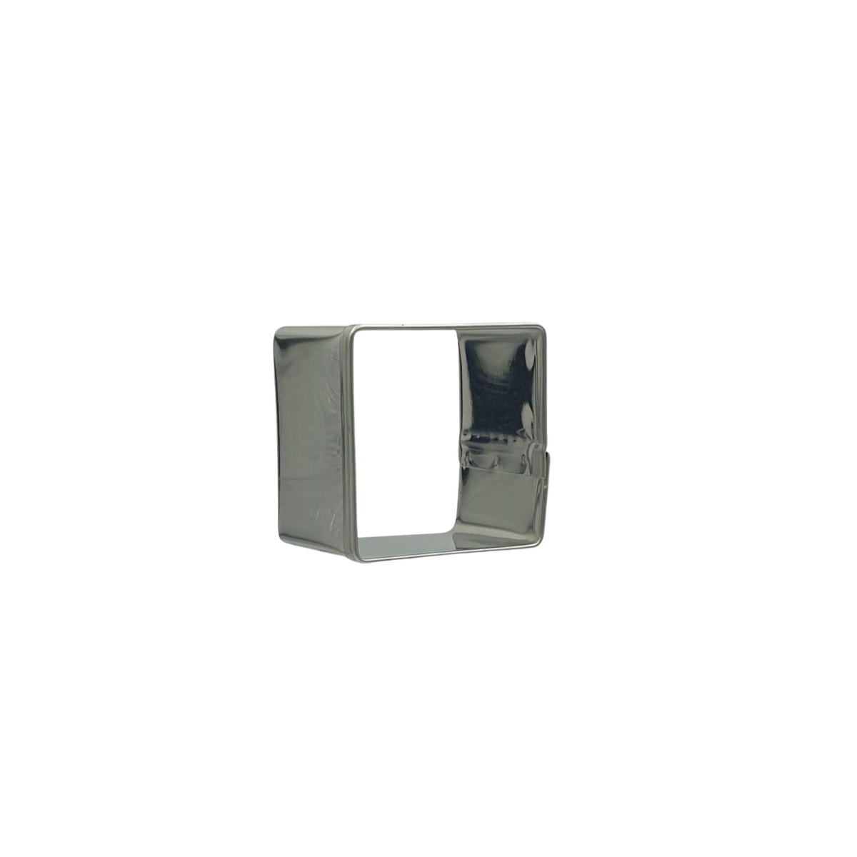 3.5cm square stainless steel cookie cutter side view
