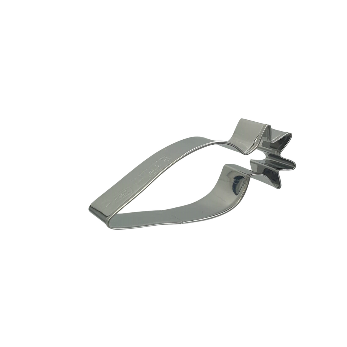 Carrot 8.5cm Cookie Cutter Stainless Steel Side View