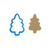 Rounded Christmas Tree 8cm Cookie Cutter