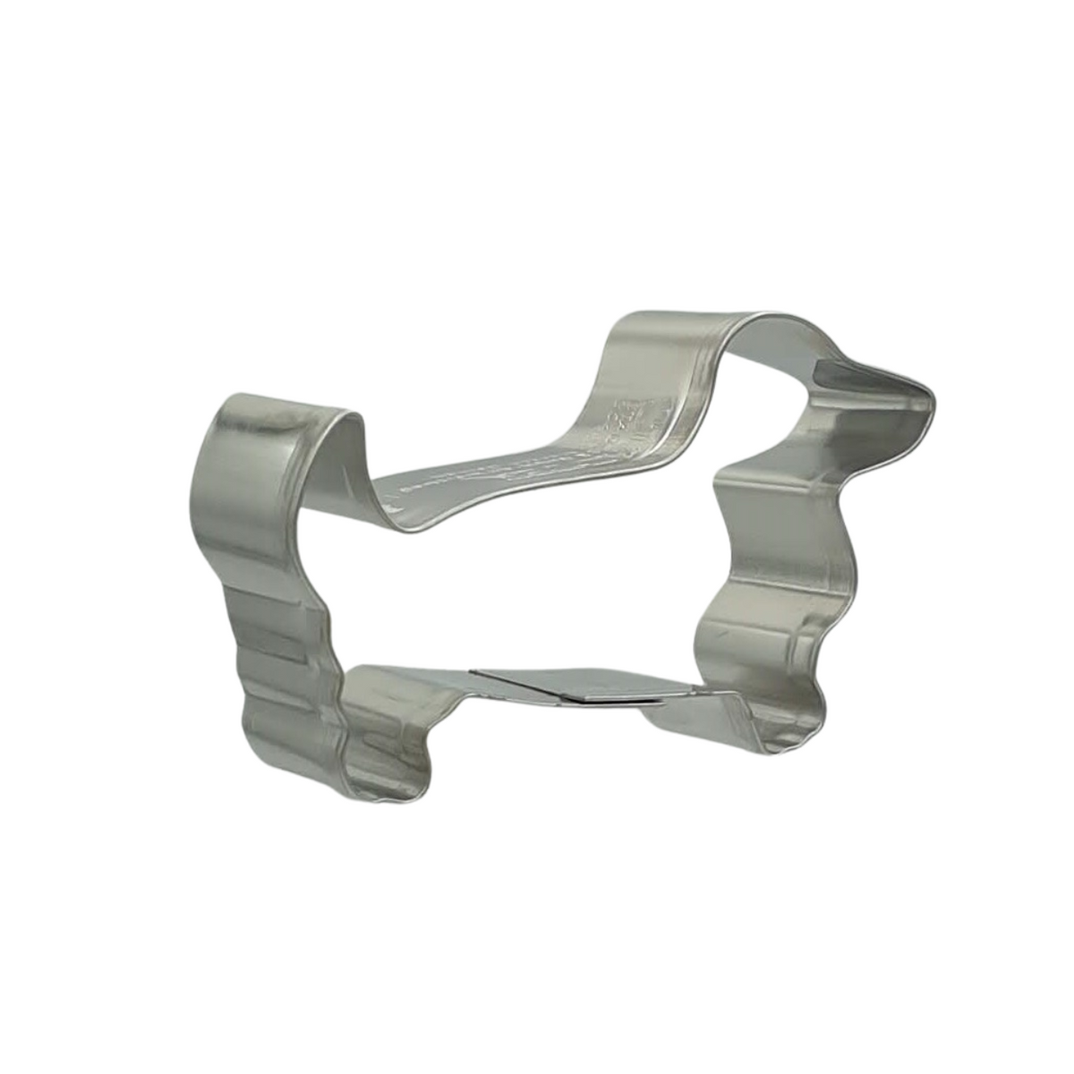 Dachshund Sausage Dog 7cm Cookie Cutter Stainless Steel Side View
