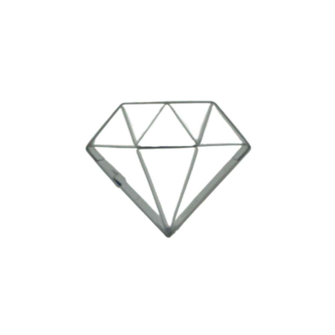 Diamond Gem With Internal Detail 6cm Cookie Cutter