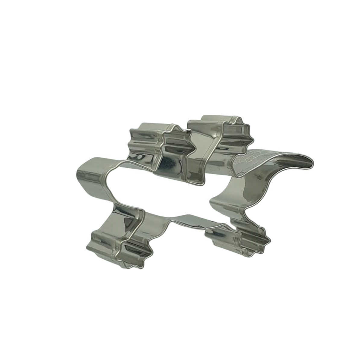 Gecko Lizard 7.5cm Cookie Cutter Stainless Steel Side View