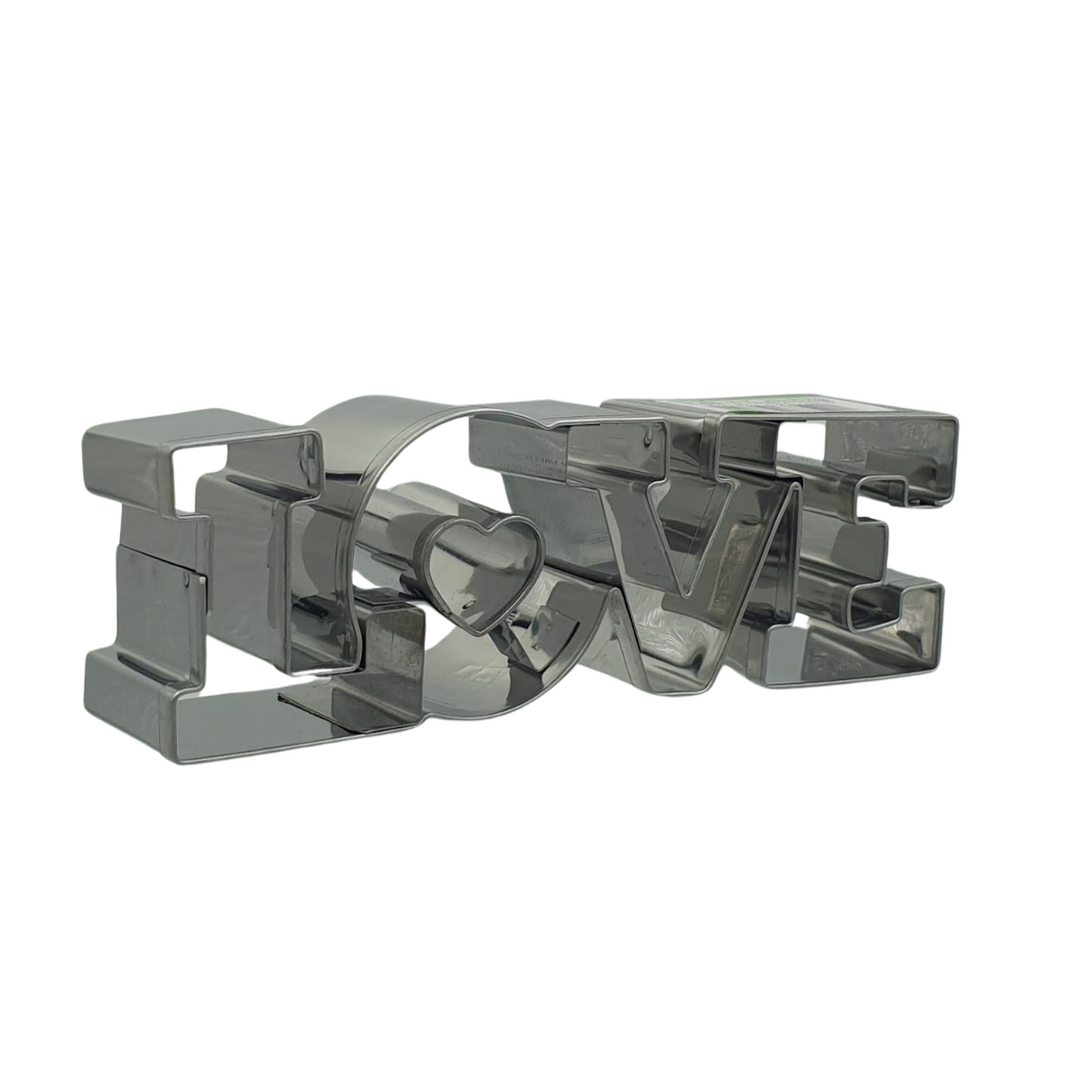 Love Word 11cm Cookie Cutter Stainless Steel Side View