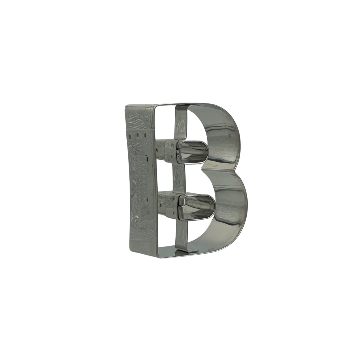 Letter B stainless steel side view cookie cutter