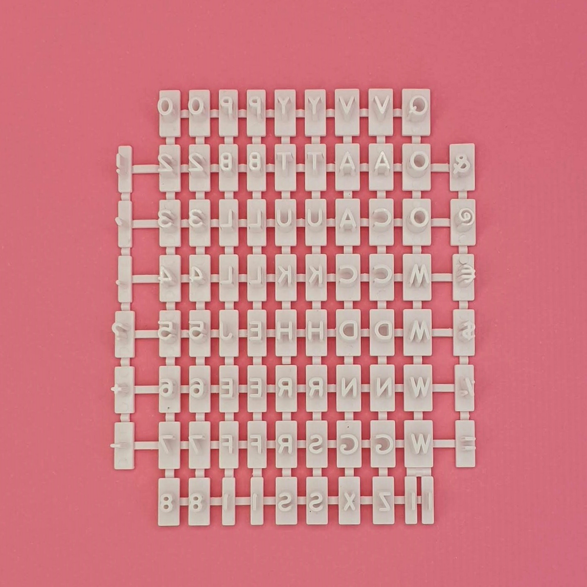 stamps included in 85 stamp set of letters and number stamps