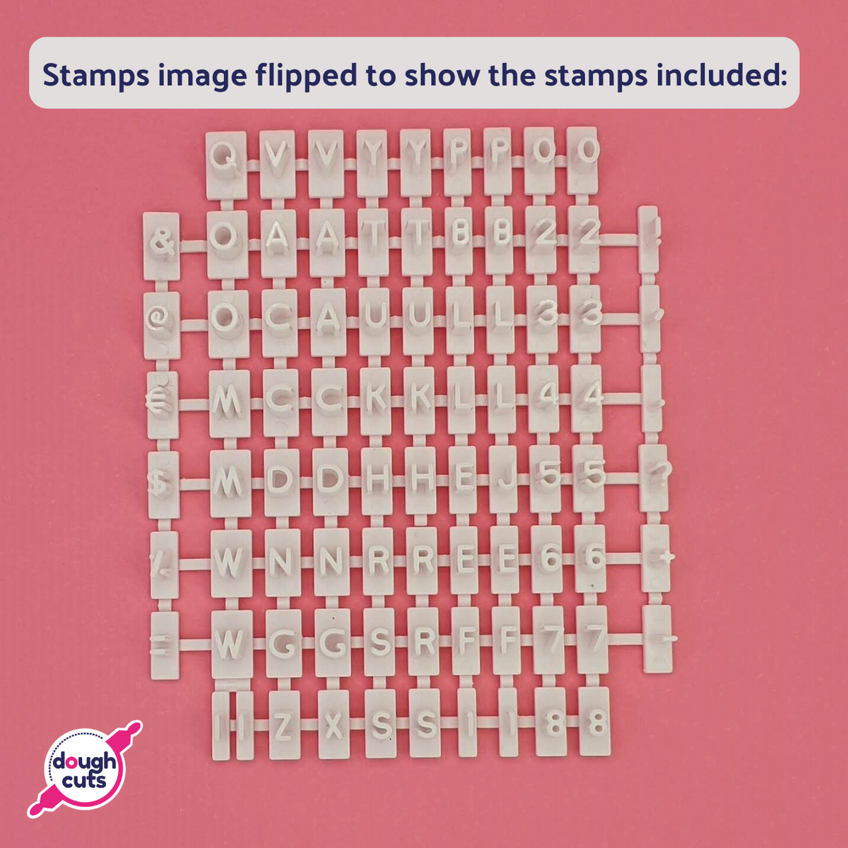 Stamp Set of 85 Letter, Numbers and Punctuation Extra Small 4mm Tall