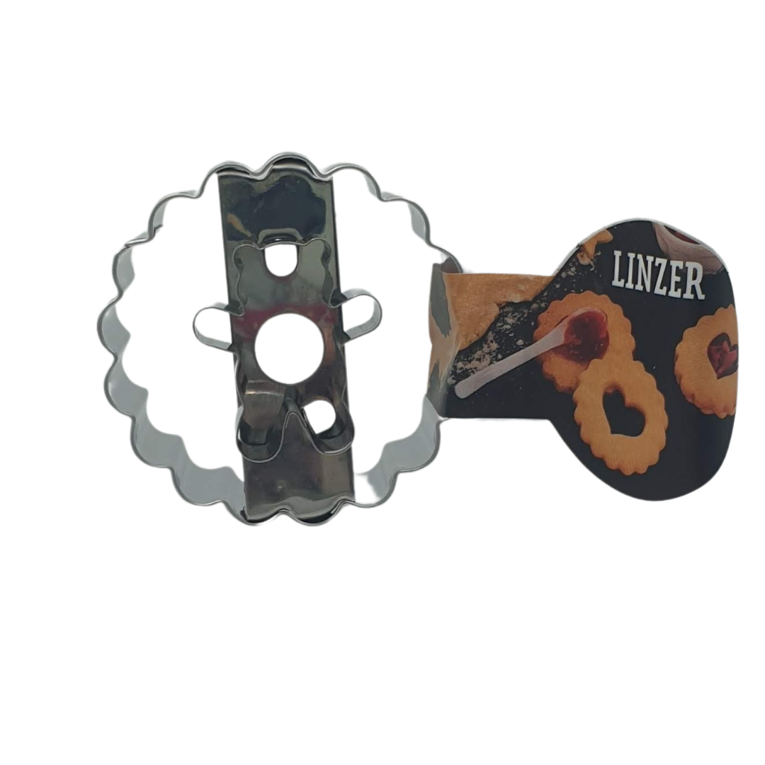 Teddy Bear Cutout Linzer Two Way 5cm Cookie Cutter