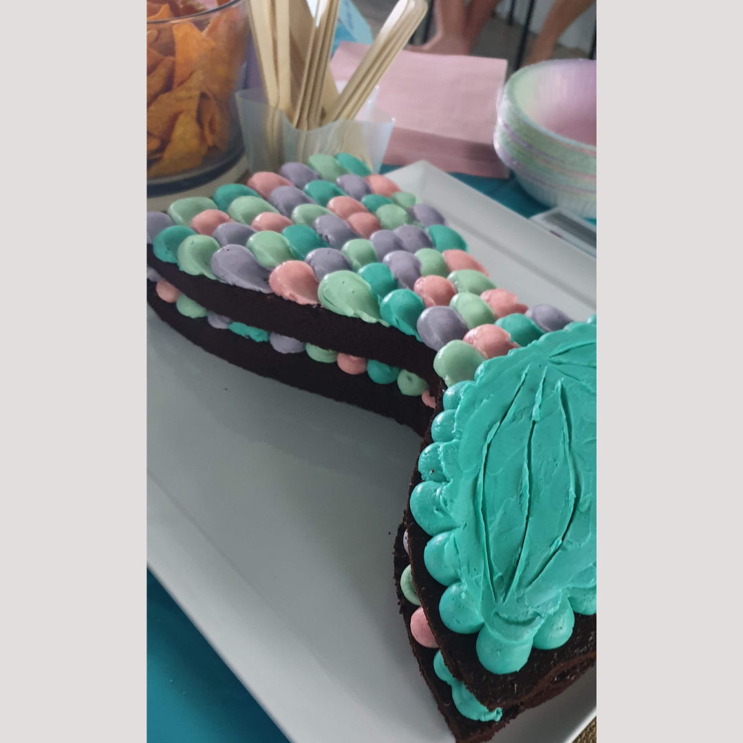 PRINT AT HOME - Mermaid Tail Cookie Cake Template 15&quot; Tall