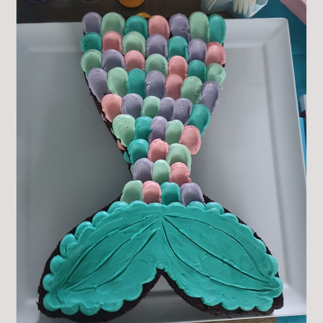 PRINT AT HOME - Mermaid Tail Cookie Cake Template 15&quot; Tall