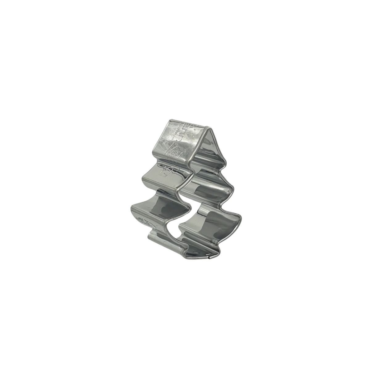 Mini Christmas Tree 4cm Cookie Cutter Stainless Steel Side View