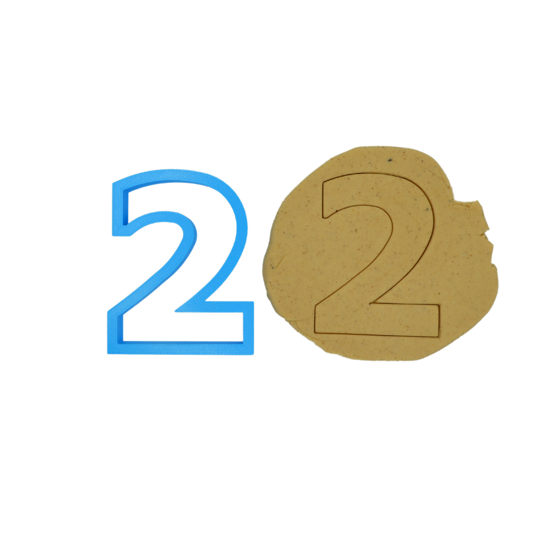 Number 2 8cm Cookie Cutter