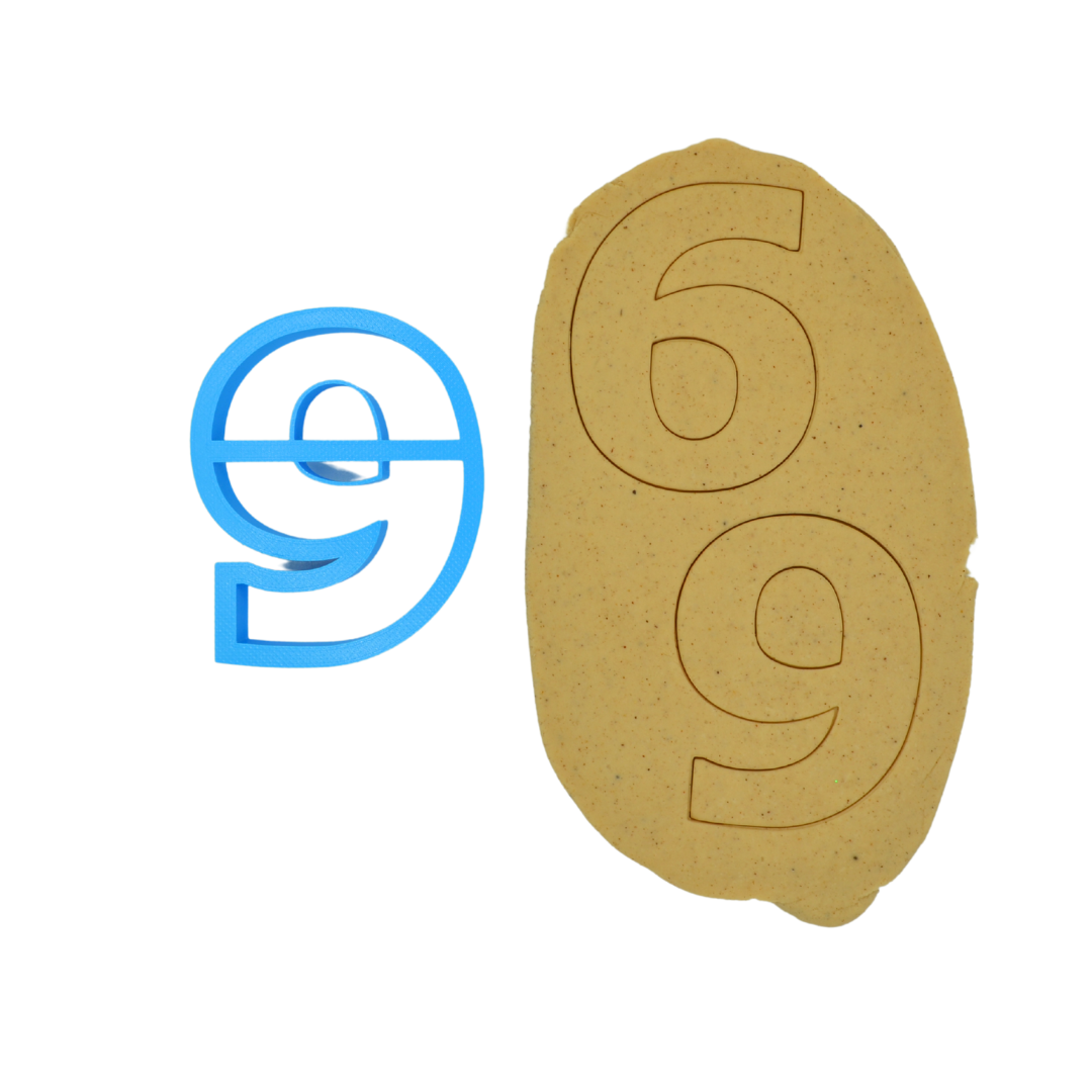Number 6 or 9 8cm Cookie Cutter