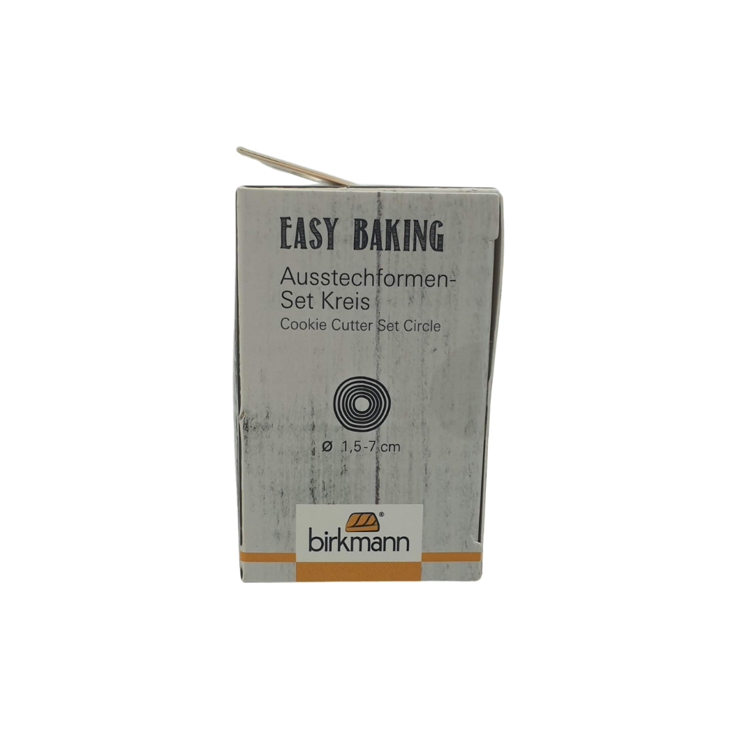 Set of 10 Round Cookie Cutters 1.5cm - 7cm