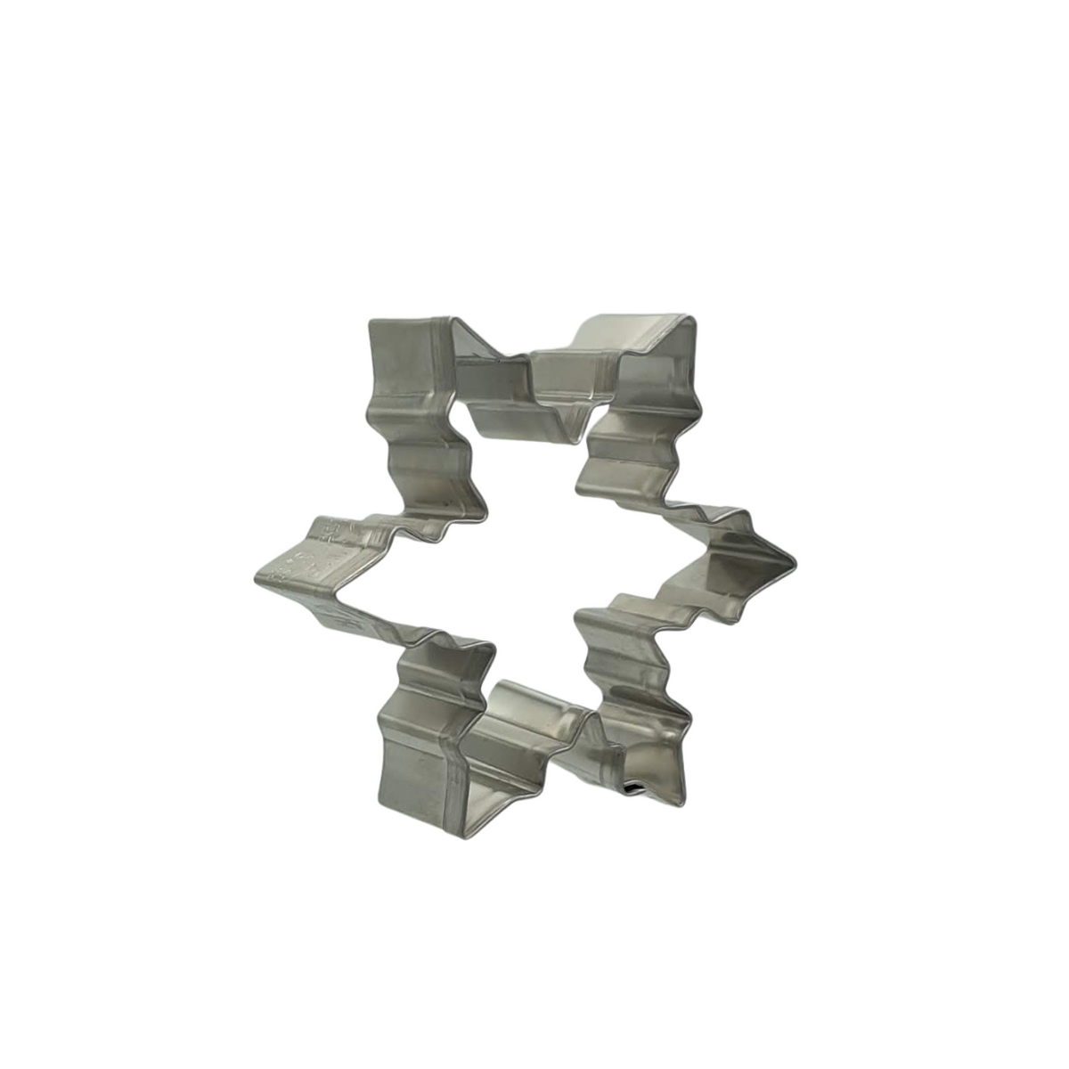 Snowflake Ice Crystal 6.5cm Cookie Cutter Stainless Steel Side View