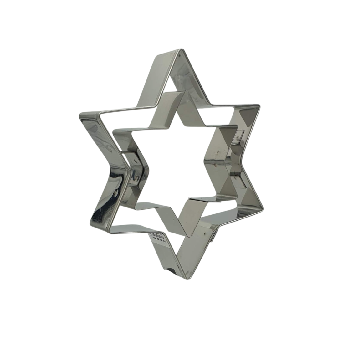 Star with Star Embossed Inner 9.5cm Cookie Cutter