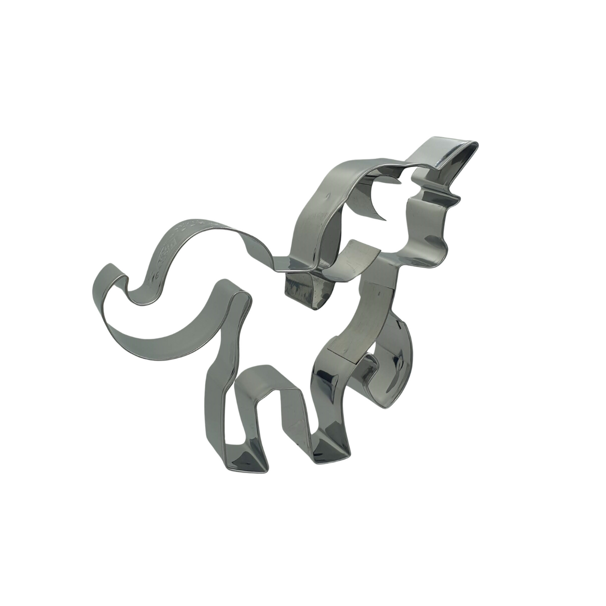 Unicorn 10cm Cookie Cutter Stainless Steel Side View