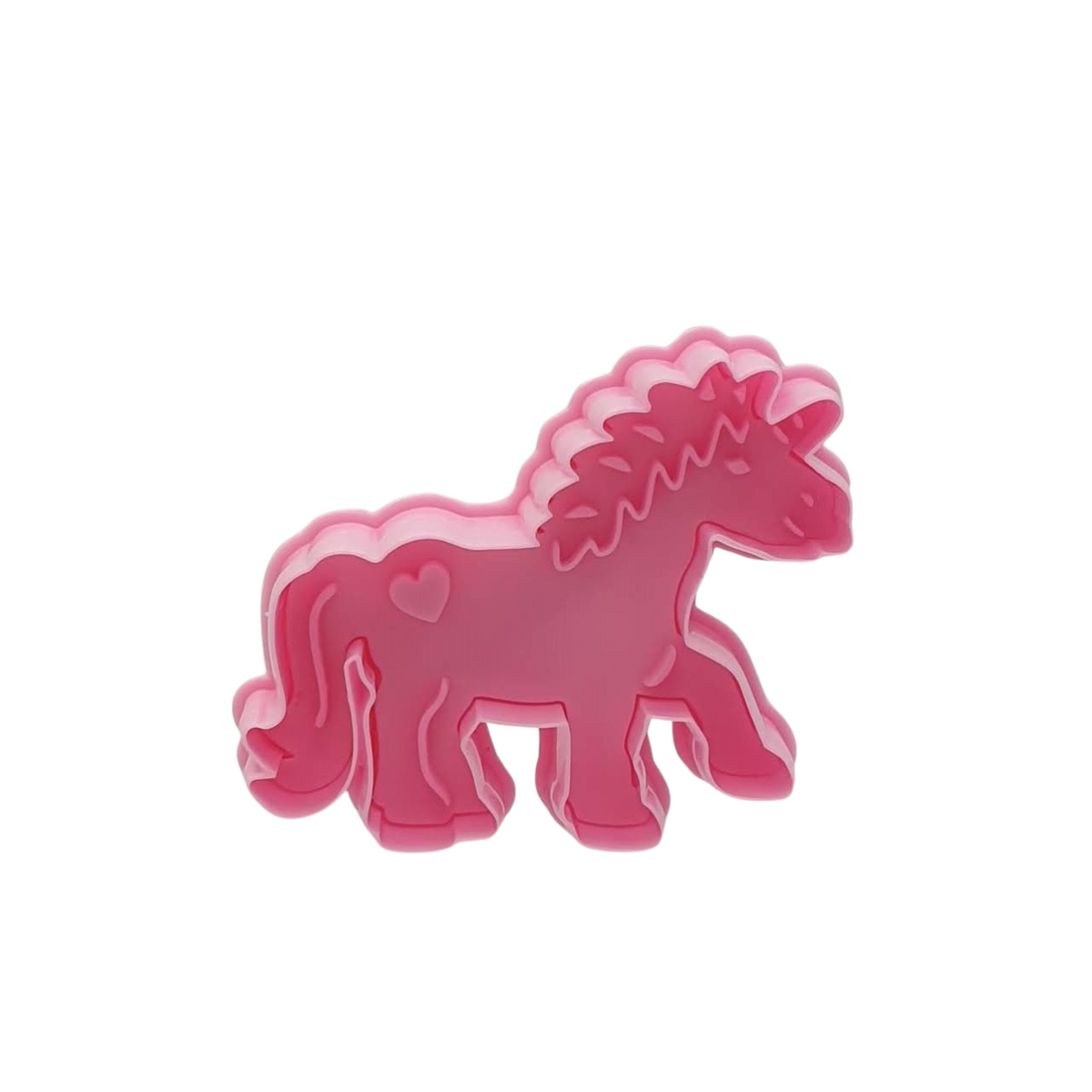 Unicorn Plastic Embossed 6.5cm Cutter &amp; Stamp