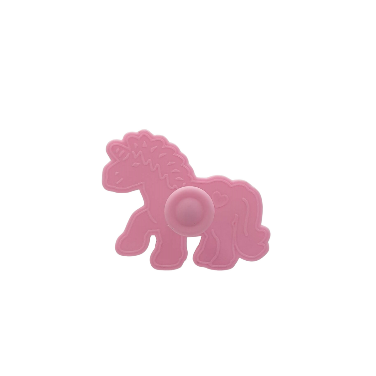 Unicorn Plastic Embossed 6.5cm Cutter &amp; Stamp Side View