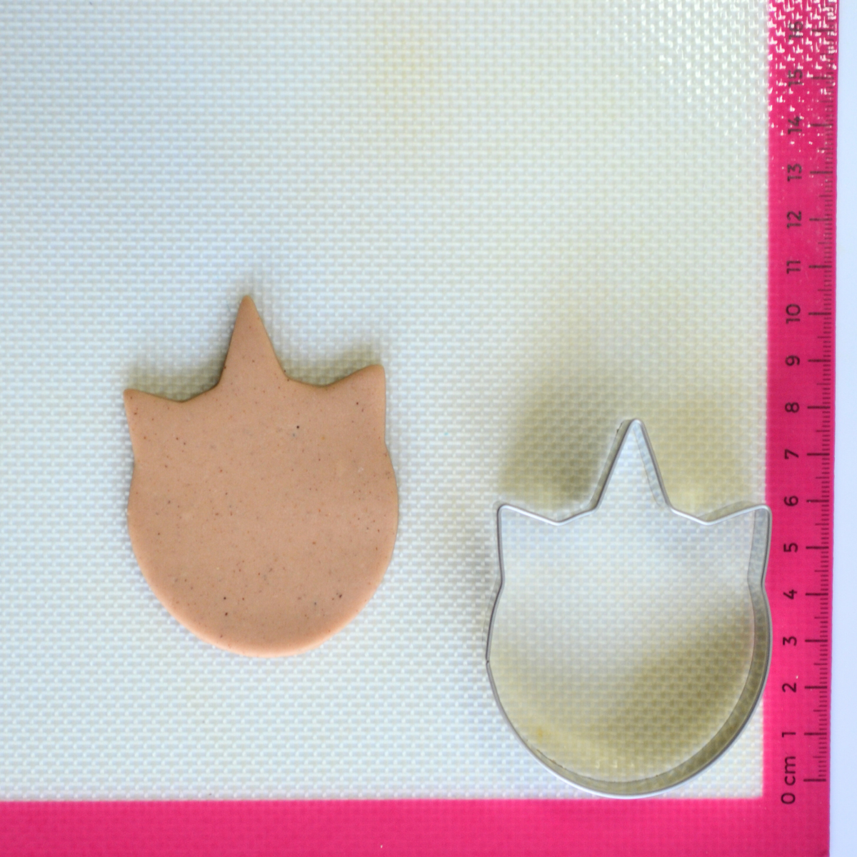 Cookie Cutter Unicorn shaped with cookie dough cutout