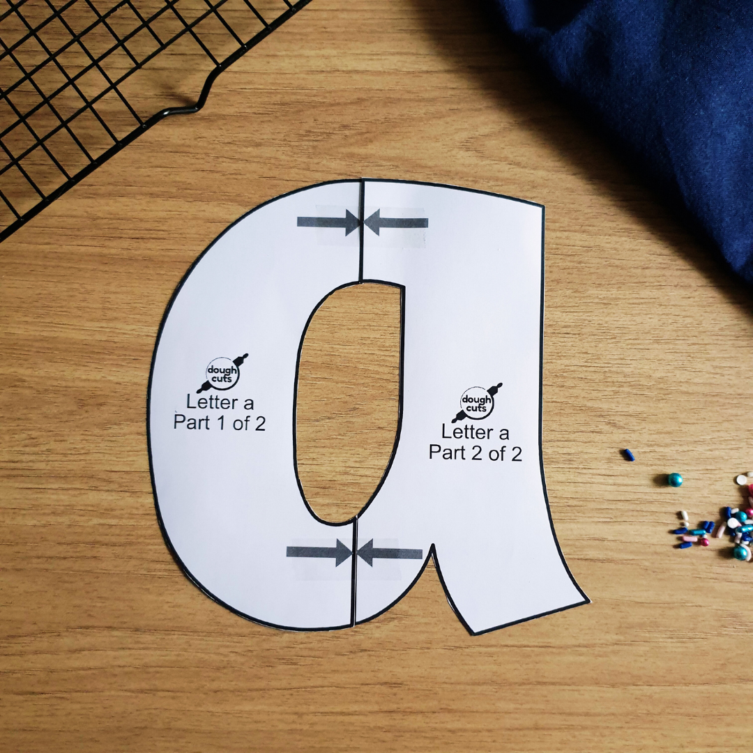 PRINT AT HOME - Lowercase Letter Cookie Cake Templates