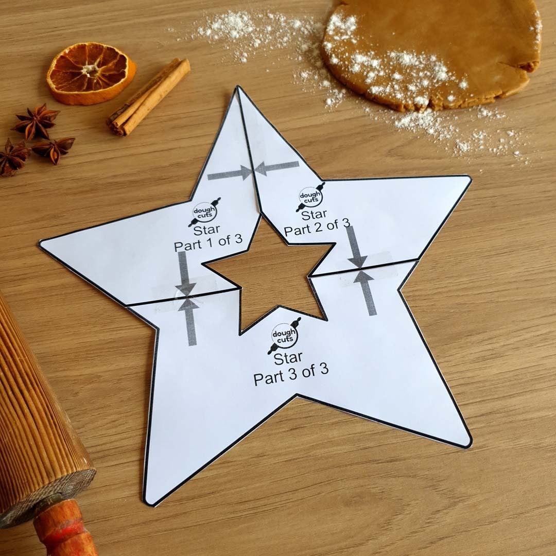 PRINT AT HOME - Star Cookie Cake Template 11&quot; Tall