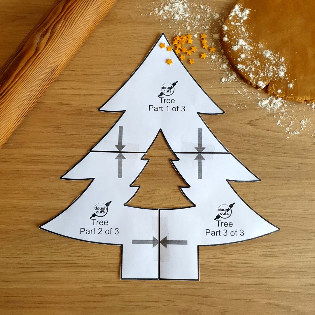 PRINT AT HOME - Tree Cookie Cake Template 11.7&quot; Tall