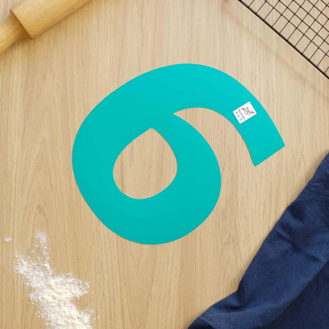 Set of 9 Number Cookie Cake Templates