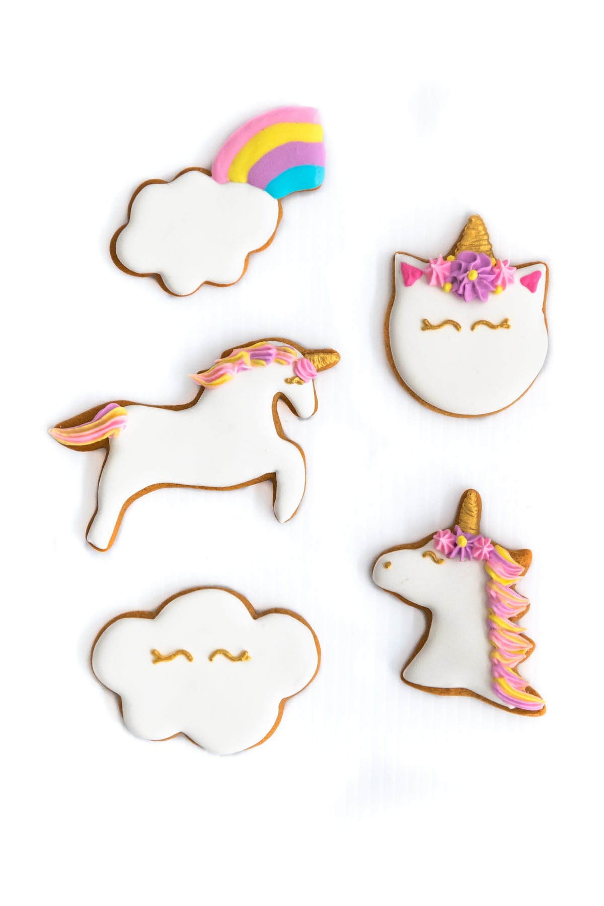 Unicorn Magic Set of 5 Cookie Cutters - Stainless Steel Professional Quality