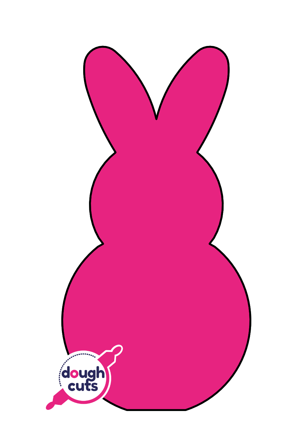 PRINT AT HOME - Bunny Cookie Cake Template 10&quot; Tall
