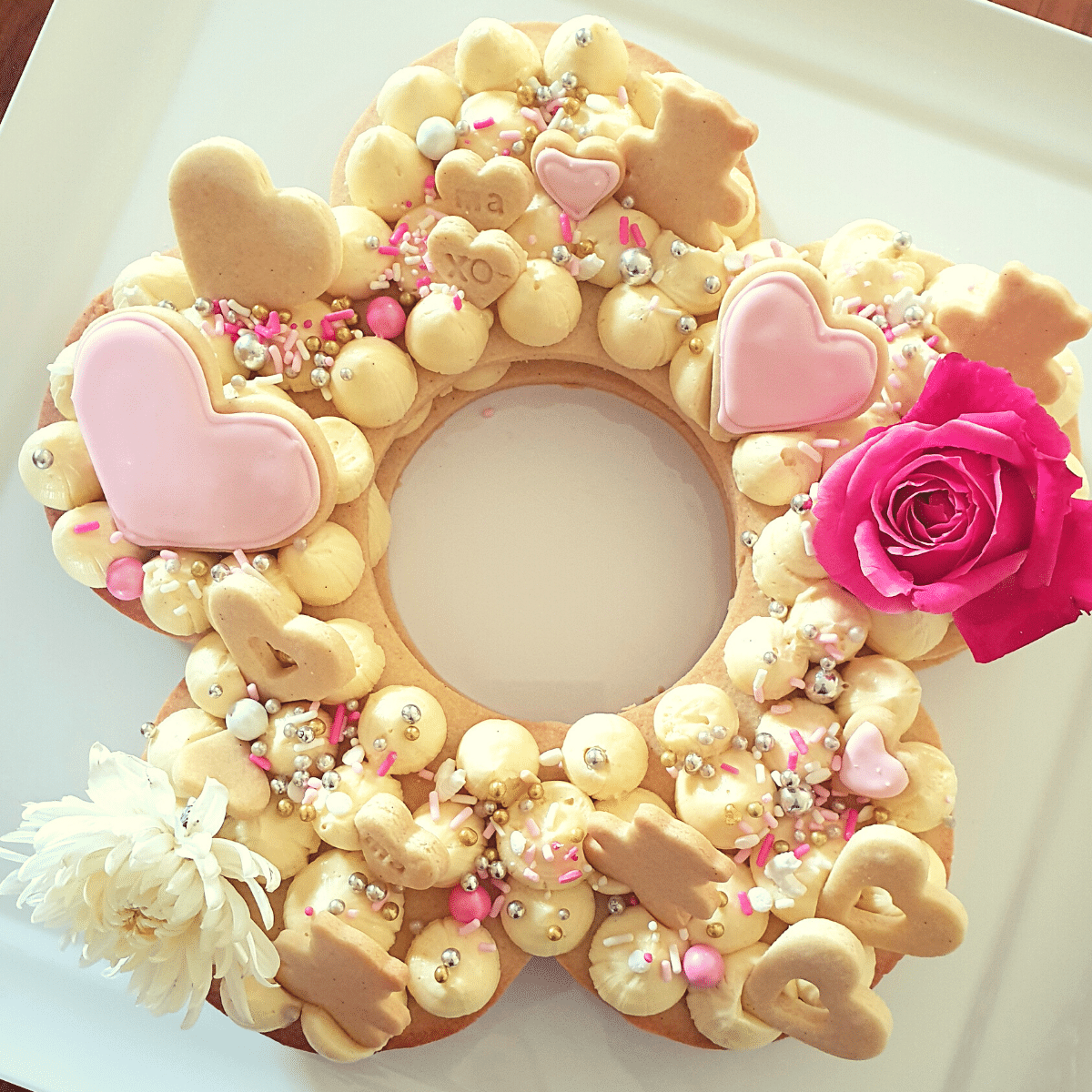 PRINT AT HOME - Flower Cookie Cake Template 11&quot; Tall