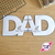 Image of printable DAD template to make a Father's Day or Birthday cookie cake, cream tart or cake.