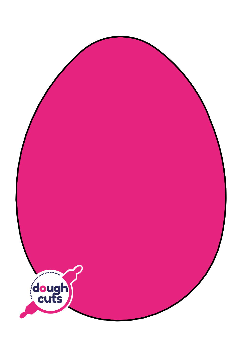 PRINT AT HOME - Easter Egg Extra Large Cookie Cake Template 14" Tall