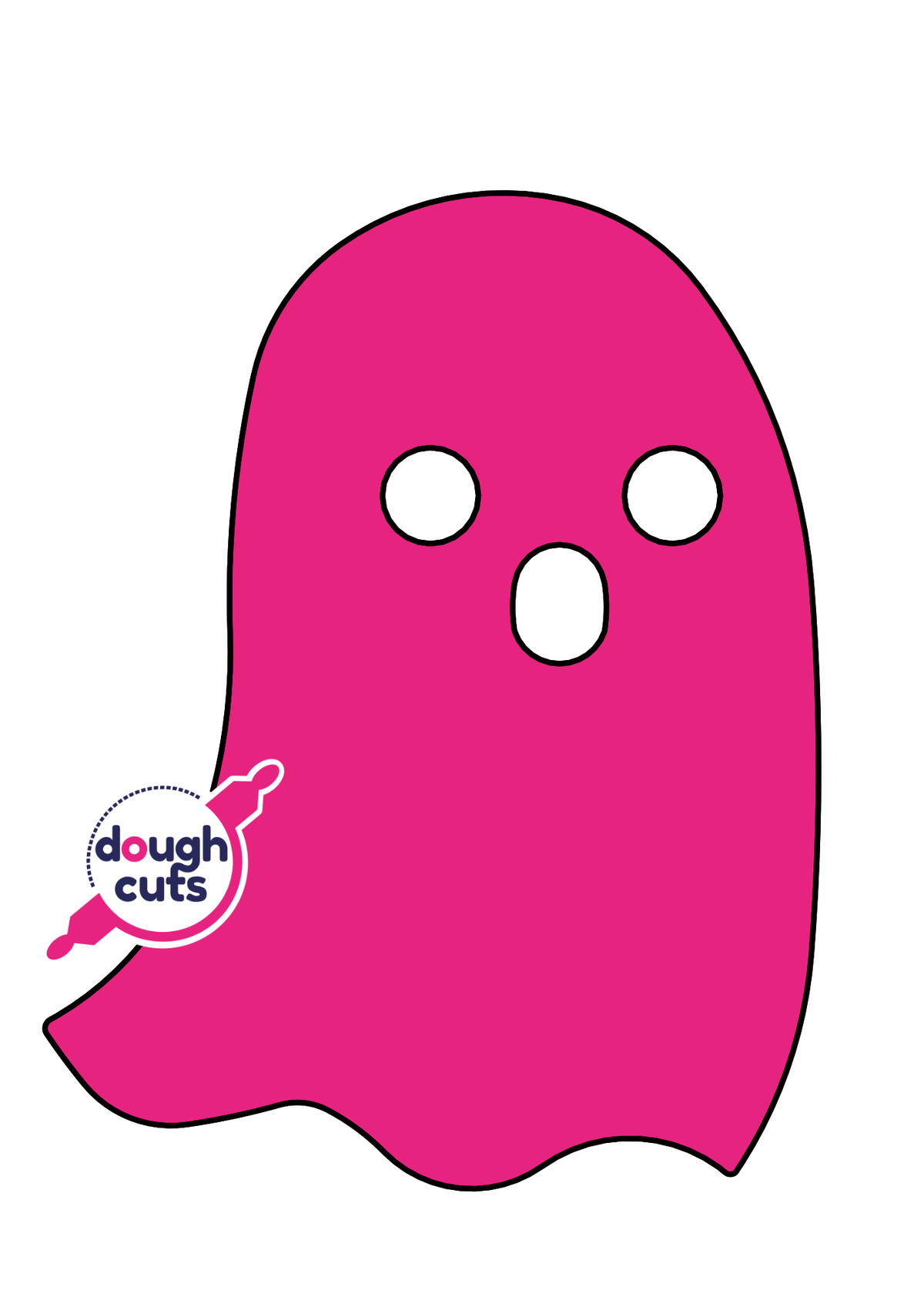 PRINT AT HOME - Ghost II Cookie Cake Template 12.6&quot; Tall