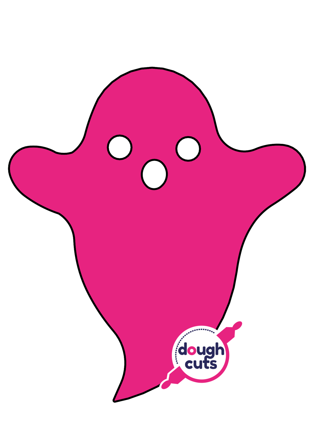 PRINT AT HOME - Ghost I Cookie Cake Template 12.4&quot; Tall