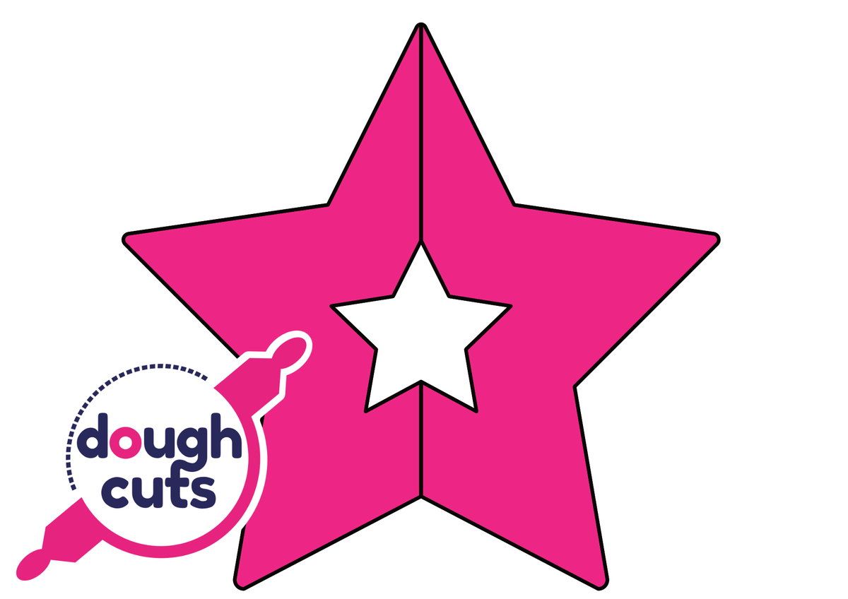 PRINT AT HOME - Star Cookie Cake Template 11&quot; Tall