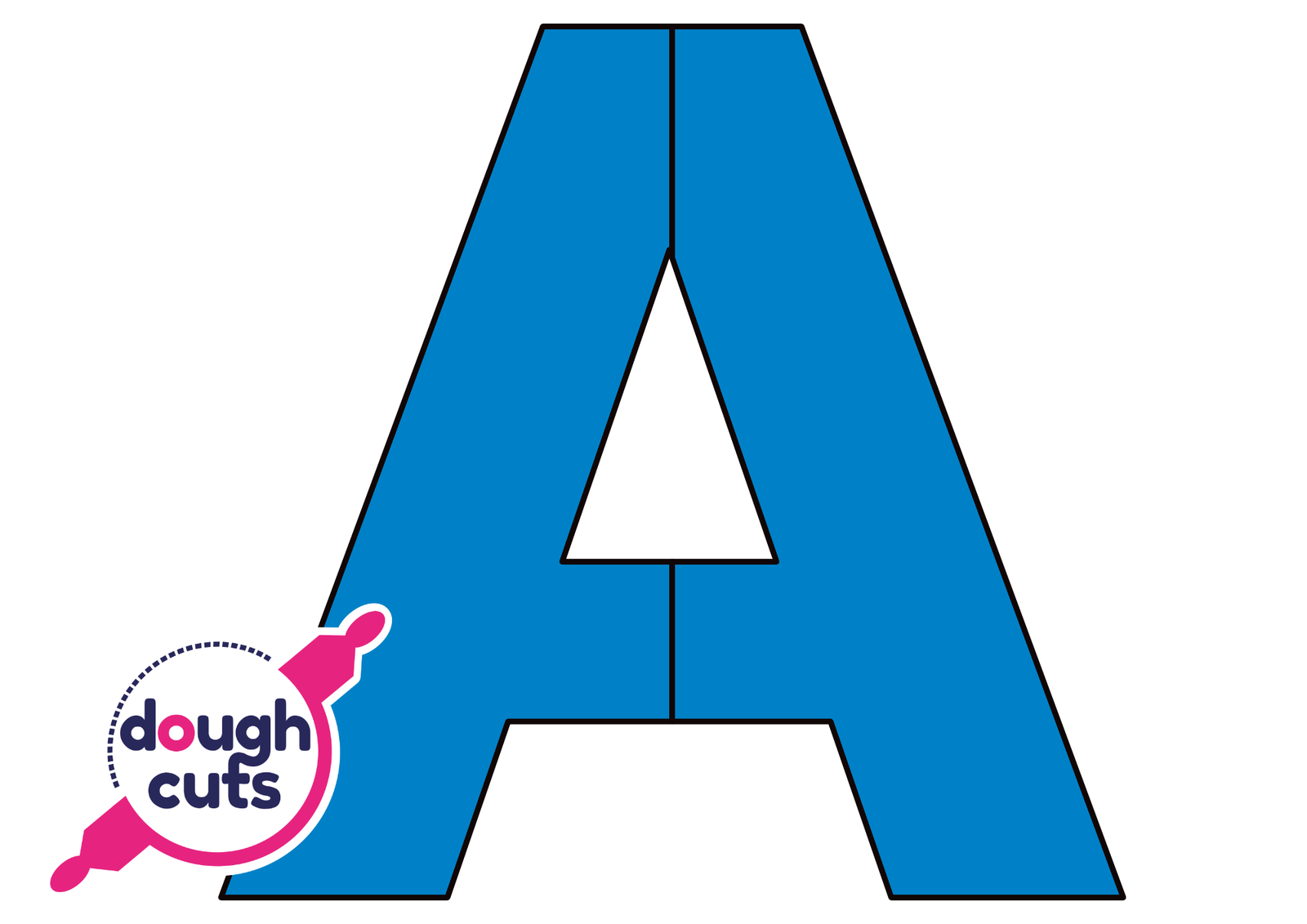 PRINT AT HOME - Letter Cookie Cake Templates Individual 8" Tall