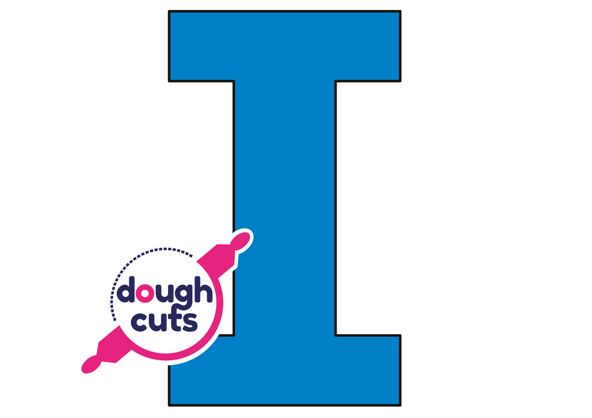 PRINT AT HOME - Letter Cookie Cake Templates Individual 11&quot; Tall