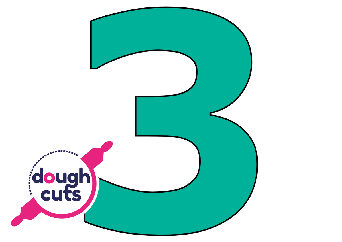 PRINT AT HOME - Number Cookie Cake Templates Individual - 8&quot; tall