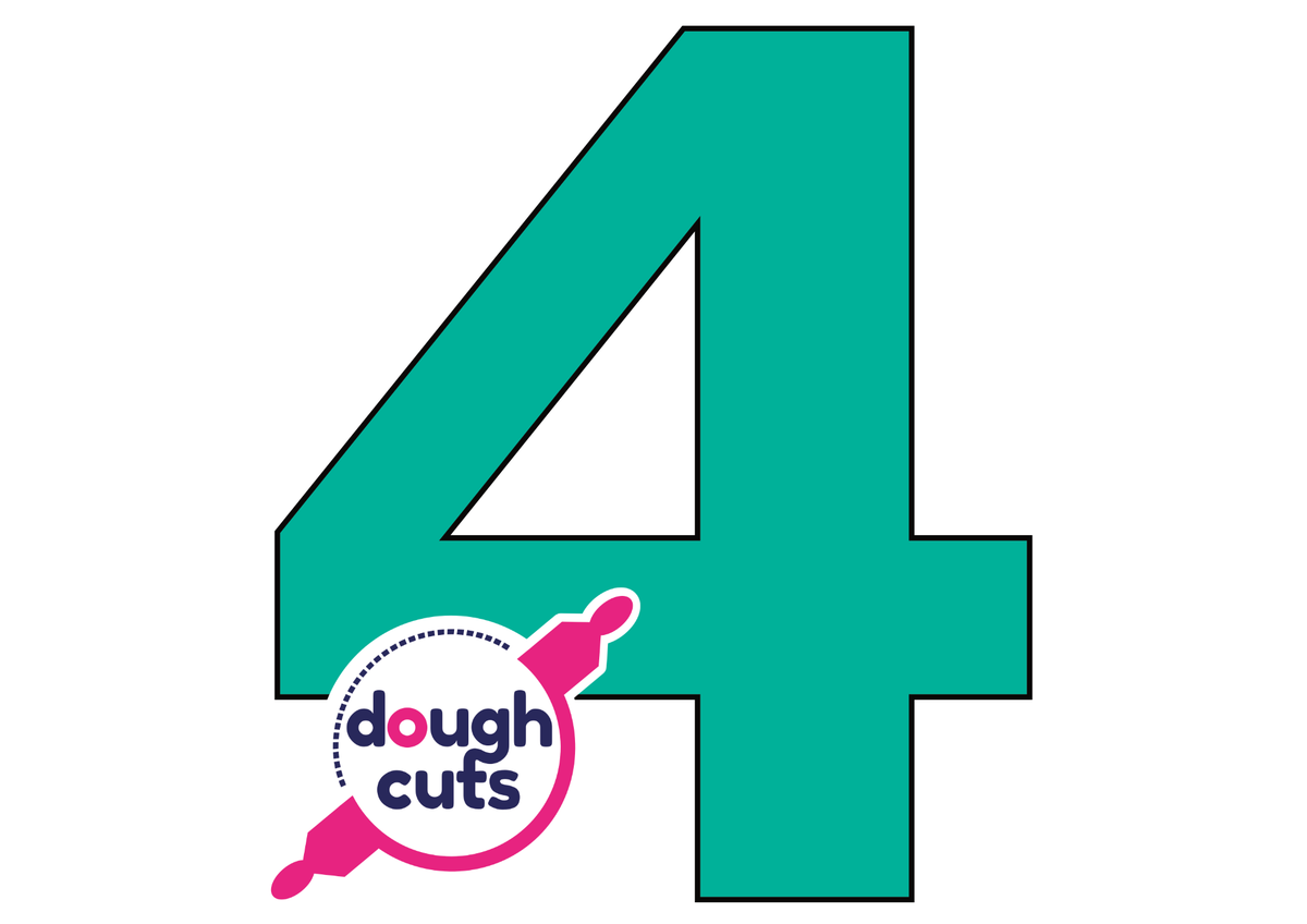 Set of 9 Number Cookie Cake Templates