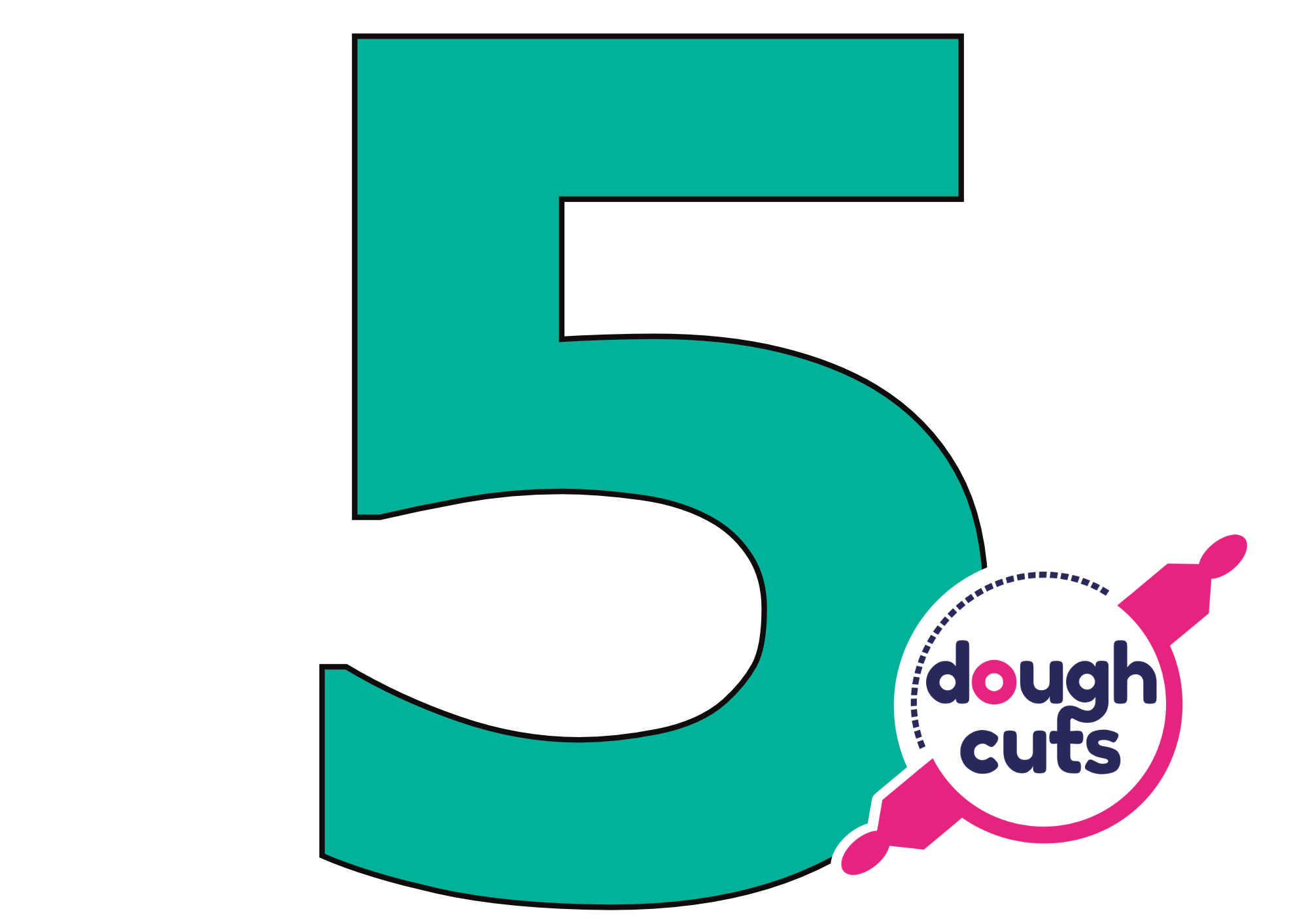 Set of 9 Number Cookie Cake Templates - DoughCuts set-of-9-number-cookie-cake-templates-doughcuts