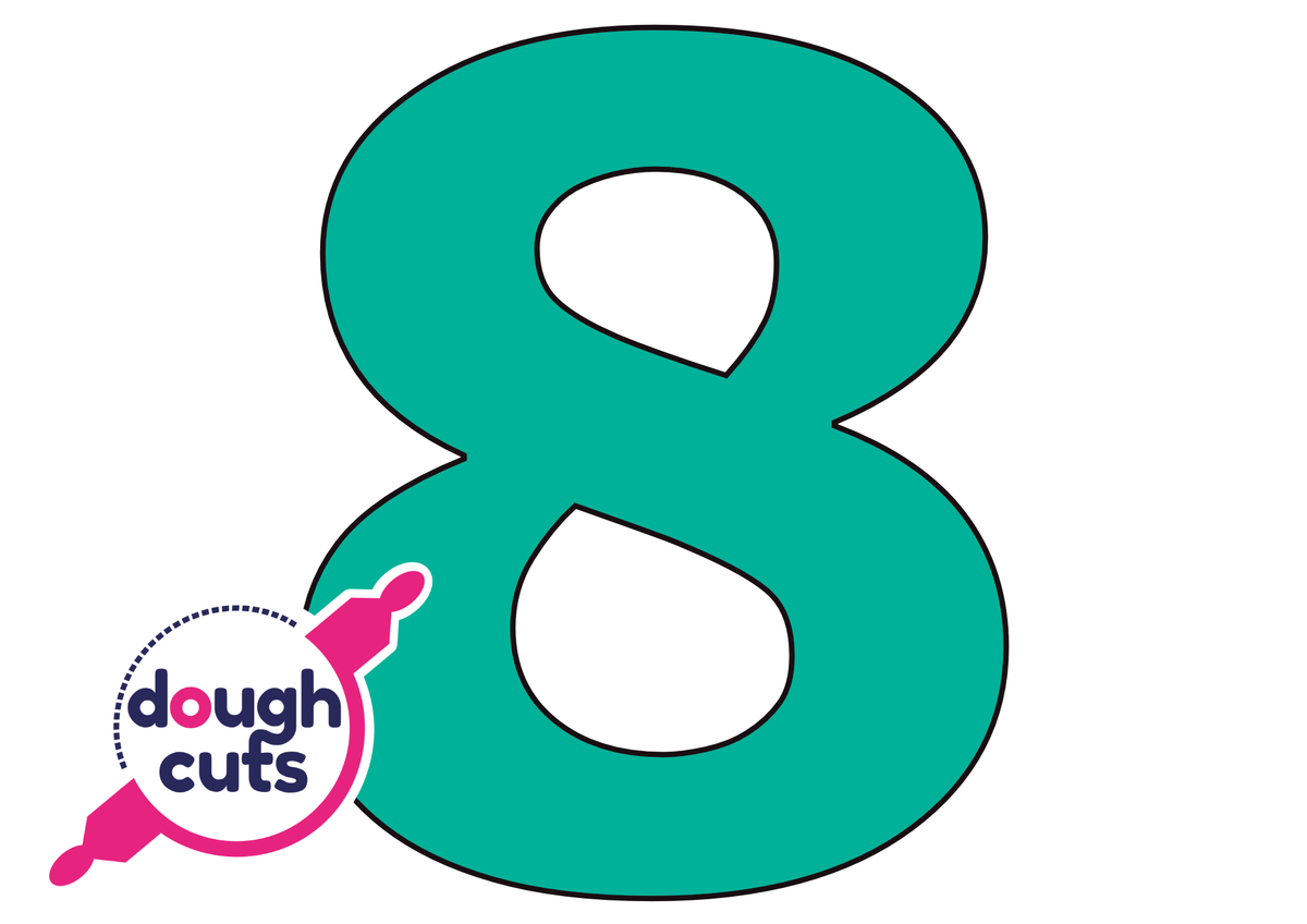 PRINT AT HOME - Set of 9 Number Cookie Cake Templates - 11 inches 28cm