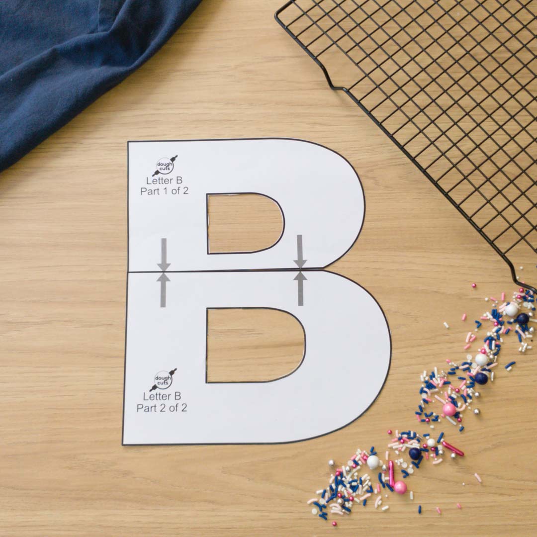 PRINT AT HOME - Set of 26 Alphabet Letter Cookie Cake Templates 11&quot; Tall