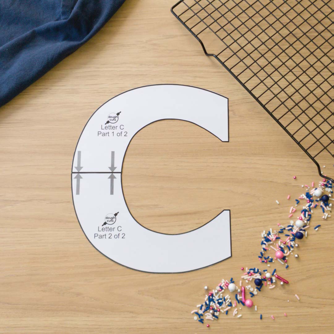 PRINT AT HOME - Letter Cookie Cake Templates Individual 11&quot; Tall