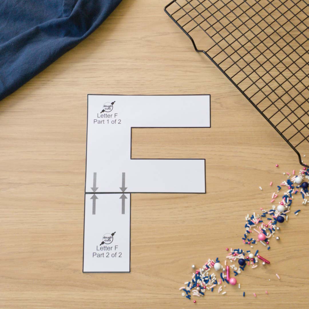 PRINT AT HOME - Letter Cookie Cake Templates Individual 11&quot; Tall