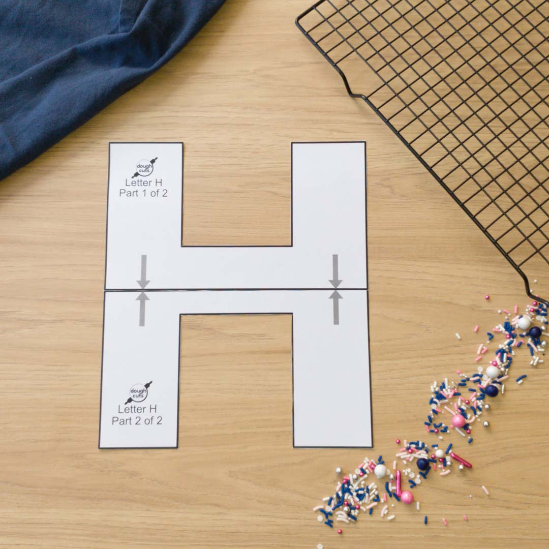 PRINT AT HOME - Letter Cookie Cake Templates Individual 11&quot; Tall