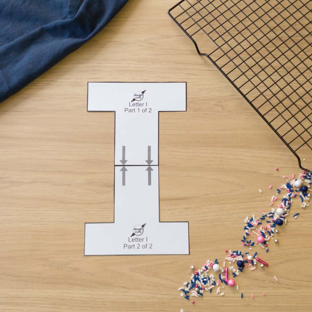 PRINT AT HOME - Letter Cookie Cake Templates Individual 11&quot; Tall