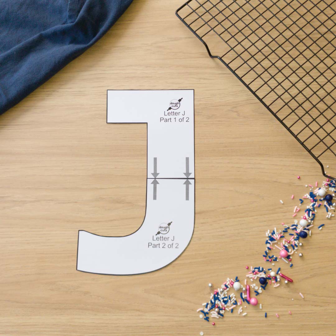 PRINT AT HOME - Letter Cookie Cake Templates Individual 11&quot; Tall