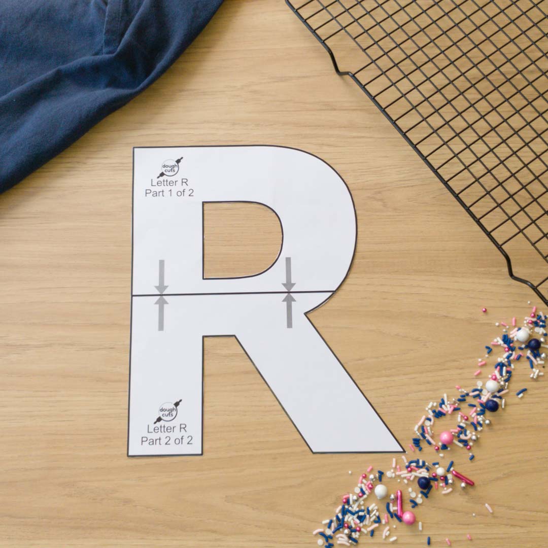 PRINT AT HOME - Letter Cookie Cake Templates Individual 11&quot; Tall