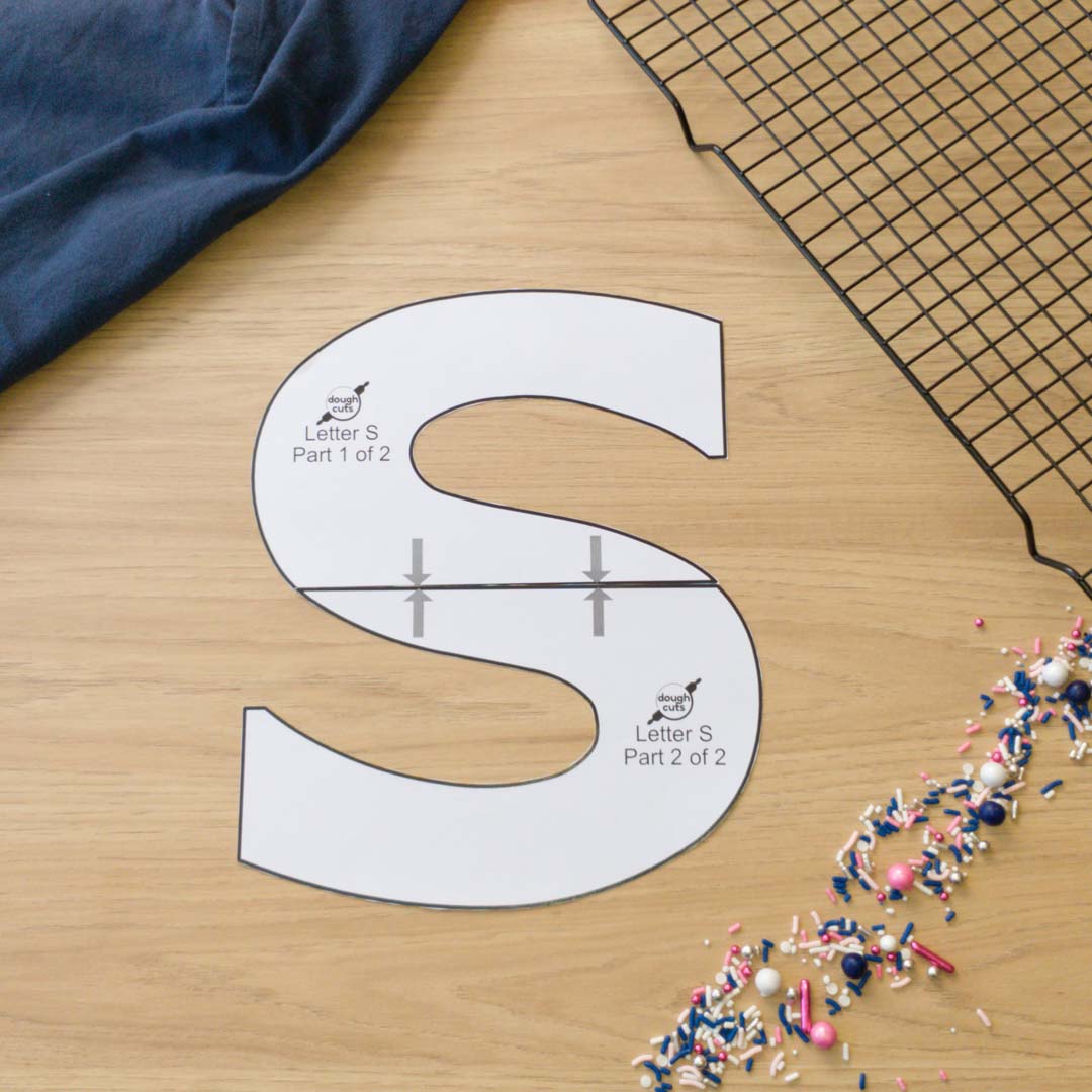 PRINT AT HOME - Letter Cookie Cake Templates Individual 11&quot; Tall