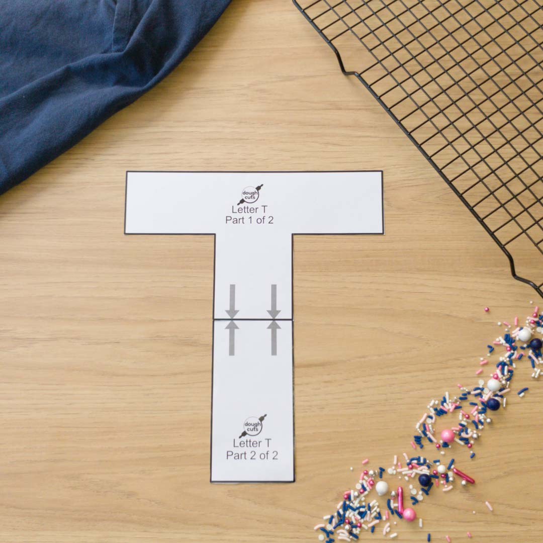 PRINT AT HOME - Letter Cookie Cake Templates Individual 11&quot; Tall